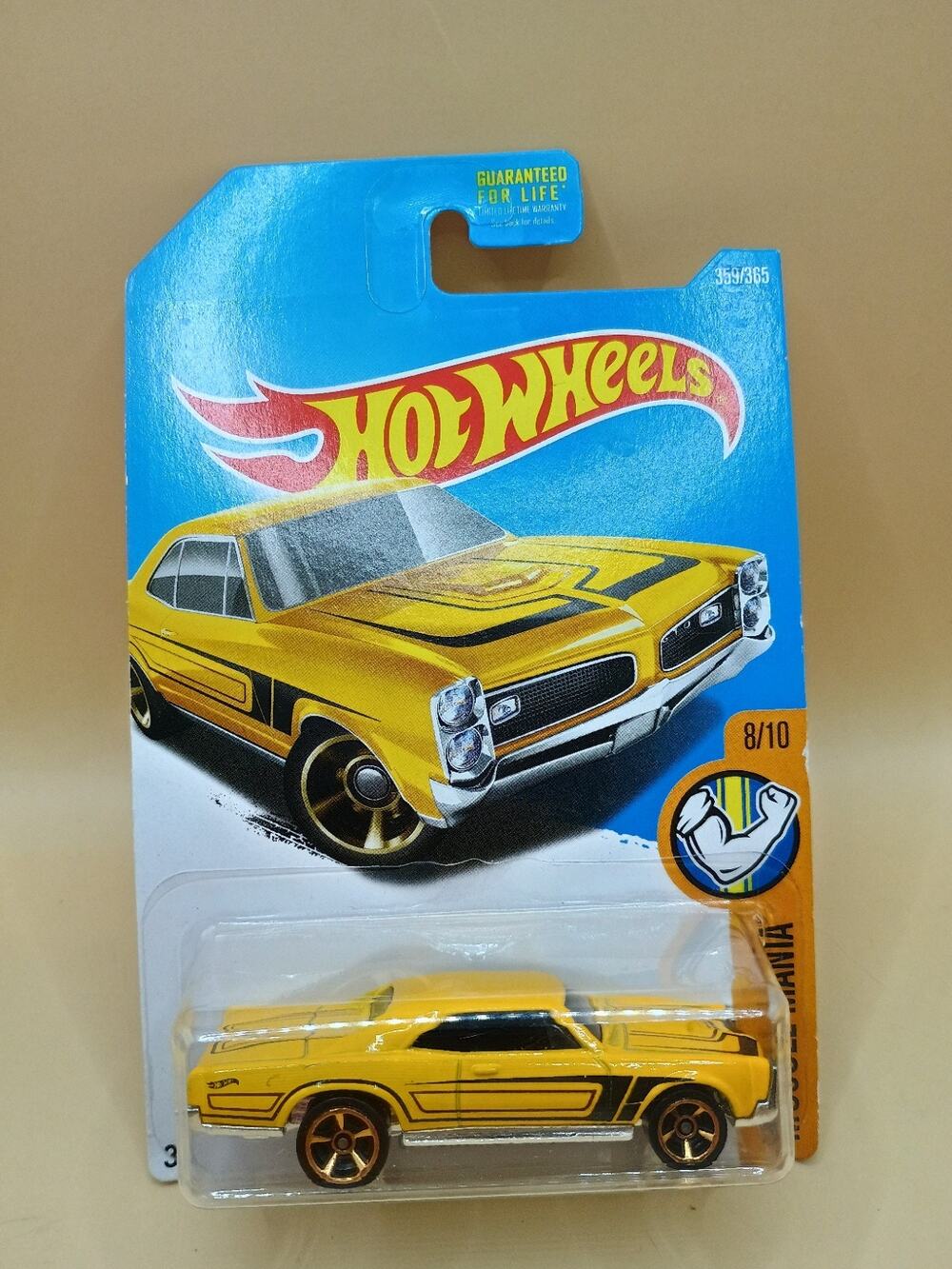 2017 Hot Wheels 67 PONTIAC GTO #359 yellow - Muscle Mania 8/10 - HW 1:64